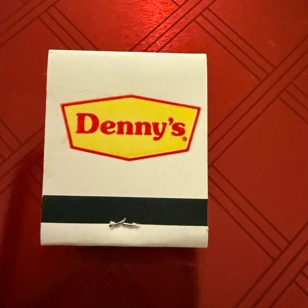 Denny's Matchbook with Yellow and Red Logo